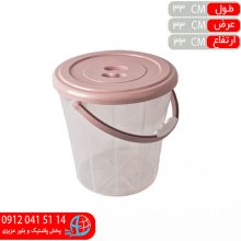 سطل مدرج ۱۲ليتر شفاف اشکان