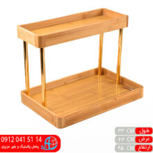 استند ۲طبقه چوب بامبو