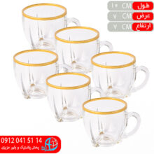 فنجان سلتيک لب طلا رز عسلي