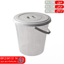 سطل مدرج ۲۵ليتر شفاف اشکان