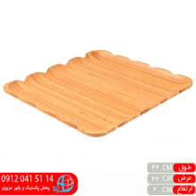 بشقاب لب چین مربع چوب بامبو