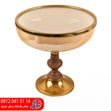ست میوه خوری چوب عسلی ۴عددی ابرا