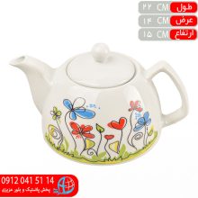 قوری سماوری پلاتین و گلدار