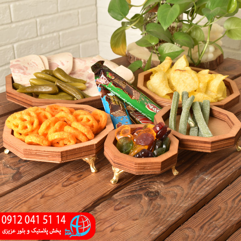 سرو پایه دار ۵تیکه گل رز