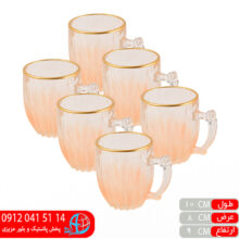 نیم لیوان فرچیا نارنجی رز عسلی