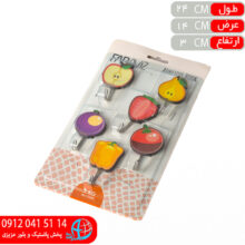 قلاب چسبونک ميوه چوبي ۶عددي