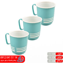 لیوان دسته دار دوجداره ۳عددی اخلاص