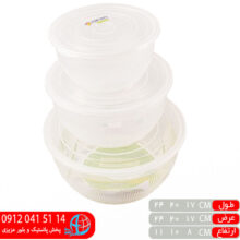 کاسه الماس شفاف ۳عددي پارسين