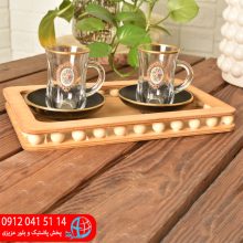 سینی مهره دار مستطیل کوچک رز