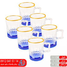 لیوان ونیز آبی رز عسلی