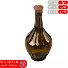 بطري خمره اي قهوه اي ۱ليتر آباد
