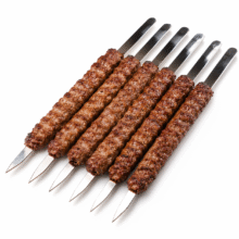 سيخ کباب خانگي ۶عددي استيل