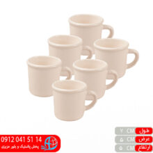 شات قهوه خوری ۶عددی سفید ماکائو۹۰۱