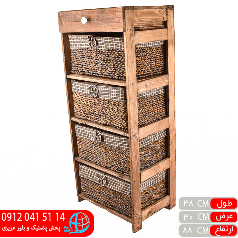 دراور چوب ۴کشو انیک