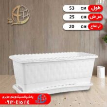 گلدان مستطيل درختي سفيد۳ نظيف