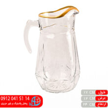 پارچ استاتیک لب طلا رز عسلی