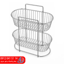 جاپیازی کروم بیضی ۲طبقه شایان