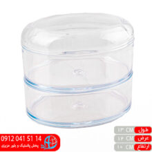 استند زيورآلات بيضي ۲طبقه اکروليک۷۱۰۰