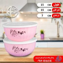 کاسه گرد ۲تايي رز