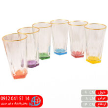 لیوان گوتیگ رنگی رز عسلی