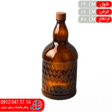 بطري باران قهوه اي ۴ليتر آباد