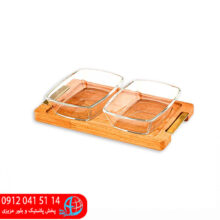 اردوخوری پایه چوبی بزرگ لیمون ۲عددی