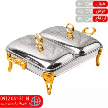 سوفله دوقلو حلقه استيل طلايي رزلند