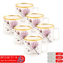 لیوان  دیانا گل بنفشه رز عسلی