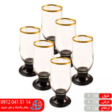 نیم لیوان پارلا مشکی طلایی رز عسلی