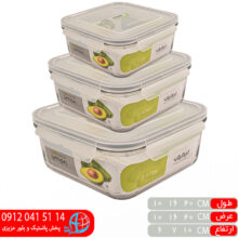 سرویس شیشه ای مربع ۶پارچه لیمون