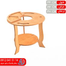 پایه قلیان متوسط چوبی رز