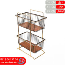 جاپيازي لوتوس طلايي مشکي مستطيل ۲ط عزيزي