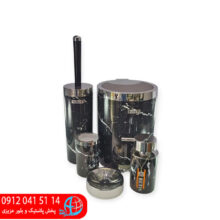 ست ۵پارچه شاین ماربل طرح سنگ مشکی کروم بتیس