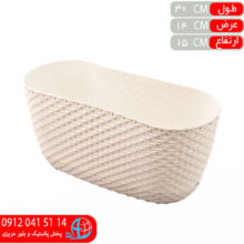 گلدان طرح بافت بيضي پلي نيک