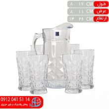 پارچ و ليوان اکوامارين کادويي