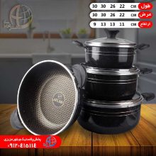 سرويس ۸پارچه خط دار زنبوري اطلس شمس