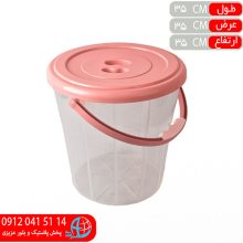 سطل مدرج ۱۶ليتر شفاف اشکان