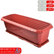 گلدان مستطيل درختي۴ قهوه اي نظيف