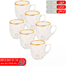 فنجان بونساي لب طلا رز عسلي