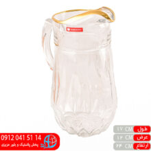 پارچ موزر لب طلا رز عسلي